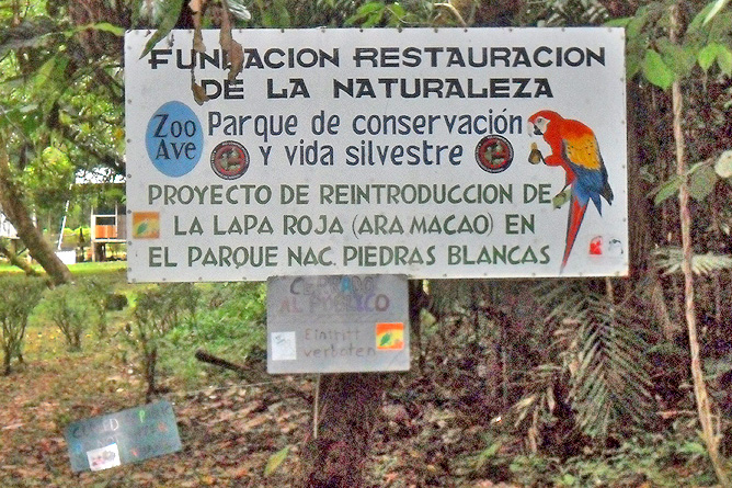 Piedras Blancas Nationalpark Freilassungsstation
